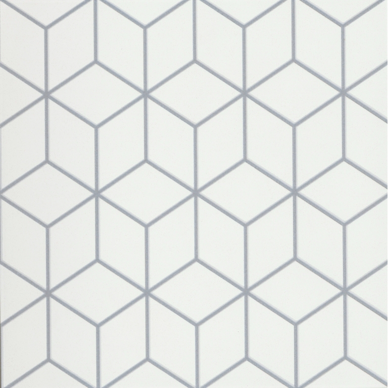 GEOMETRY - 10X10, GRAY CUBE, MATTE/SATIN